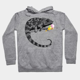 chameleon with ice cream Hoodie